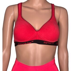 Coobie Red Racerback Sports Bra 34C